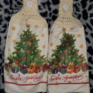 Set of 2 Christmas tea towels